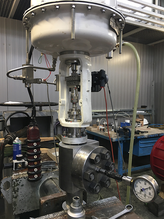 Automated control valve with E-type material